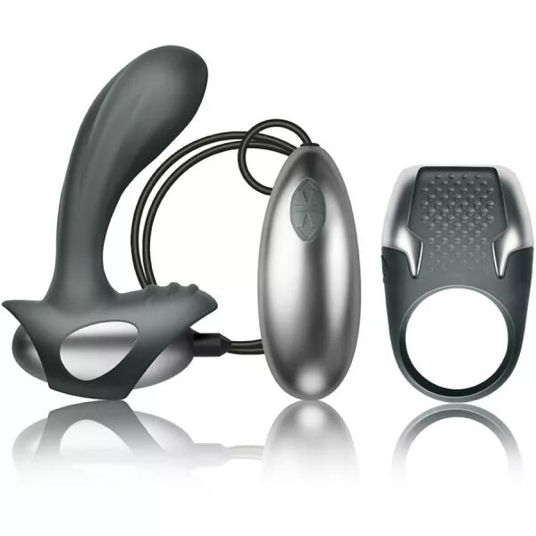 CLIMAXIMUM - KIT EXCITE ANNEAU P�NITENTIAIRE + MASSEUR DE PROSTATE � FIL