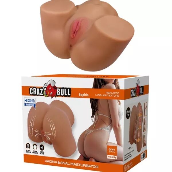 CRAZY BULL - GERIANN VIBRATEUR ET SU�ON F�MININ R�ALISTE AVEC SON 5,5 KG