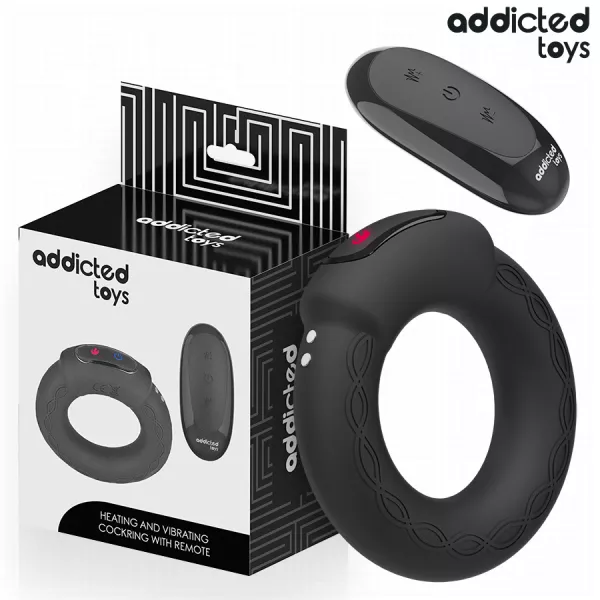 ADDICTED TOYS - ANNEAU P�NITENTIAIRE VIBRANT � EFFET CHAUFFANT AVEC T�L�COMMANDE