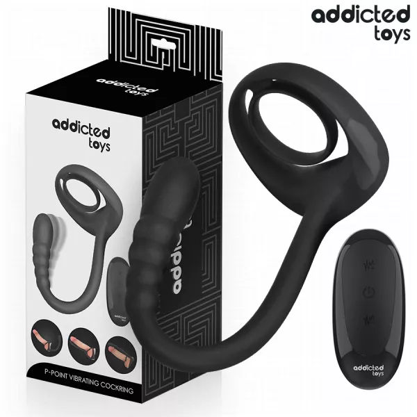 ADDICTED TOYS - ANNEAU P�NITENTIAIRE VIBRANT POUR POINT P AVEC T�L�COMMANDE
