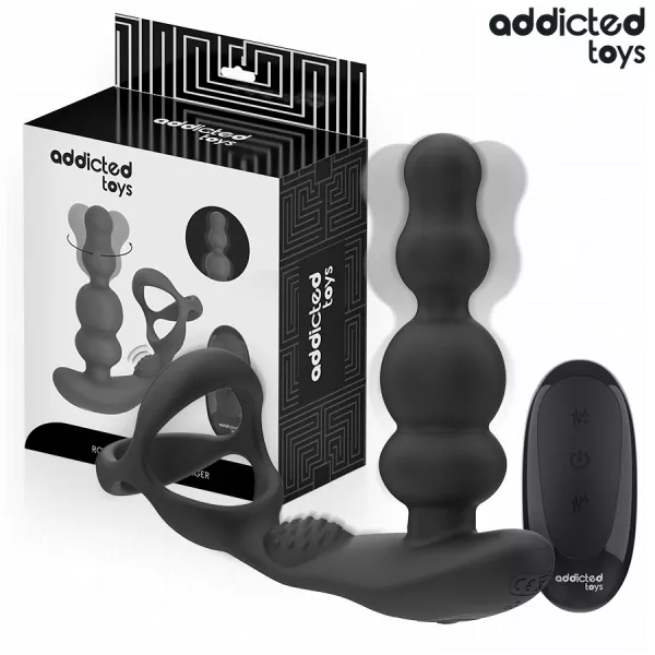 ADDICTED TOYS - MASSEUR DE PROSTATE ROTATIF � T�L�COMMANDE