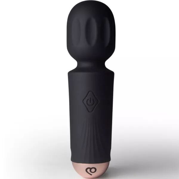 ROCKS-OFF - MINI BAGUETTE RECHARGEABLE 16 FONCTIONS TULIPE NOIRE