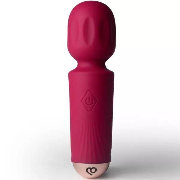 ROCKS-OFF - MINI BAGUETTE RECHARGEABLE 16 FONCTIONS ROUGE AZAL�E