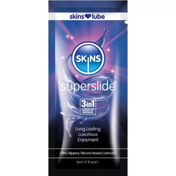 SKINS - SUPERSLIDE LUBRIFIANT � BASE DE SILICONE DOSE UNIQUE 5 ML