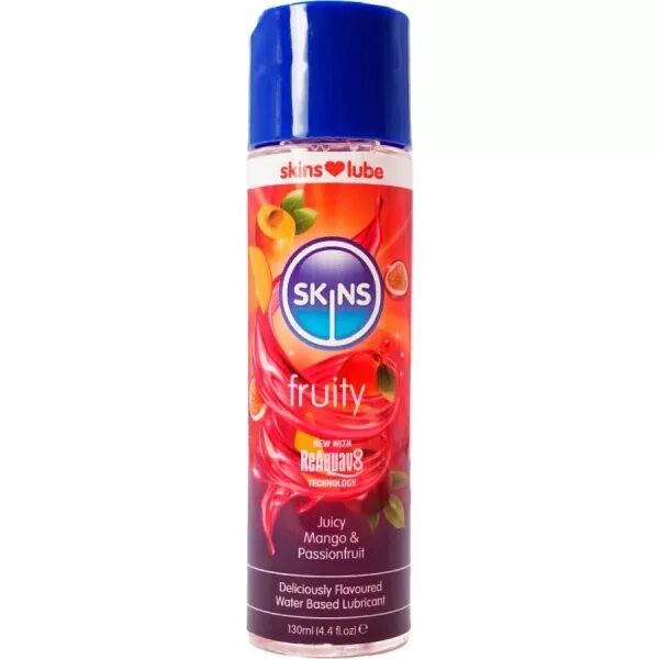 SKINS - LUBRIFIANT FRUIT� � BASE D'EAU MANGUE & FRUIT DE LA PASSION 130 ML