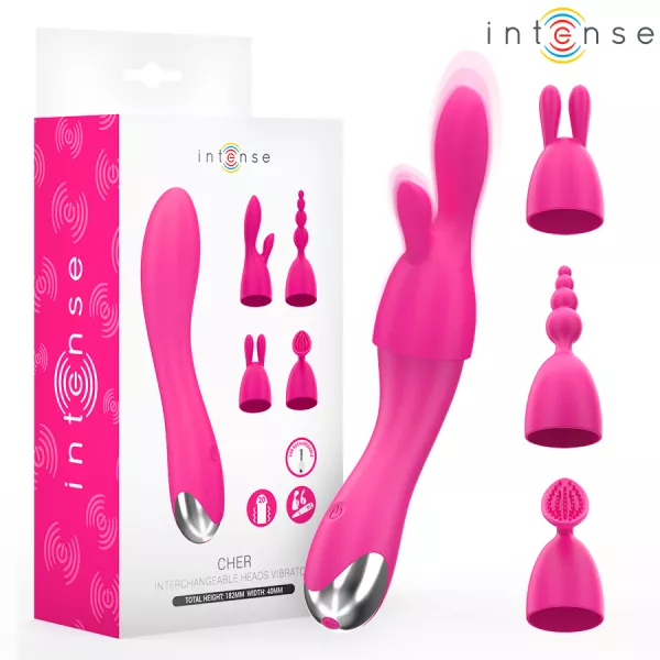 INTENSE - VIBRATEUR � T�TES INTERCHANGEABLES CHER