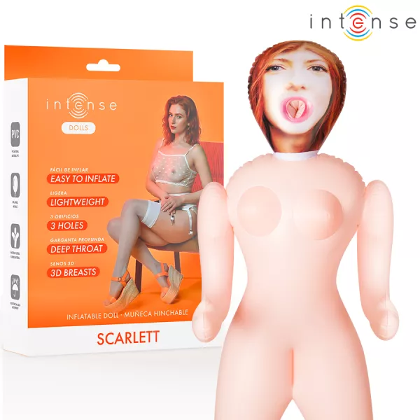 INTENSE DOLLS - POUP�E GONFLABLE SCARLETT � TROIS ORIFICES