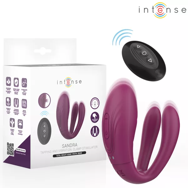 INTENSE - STIMULATEUR DE TAPOTAGE ET DE VIBRATION SANDRA AVEC T�L�COMMANDE