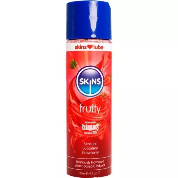 SKINS - LUBRIFIANT FRUIT� � BASE D'EAU FRAISE 130 ML