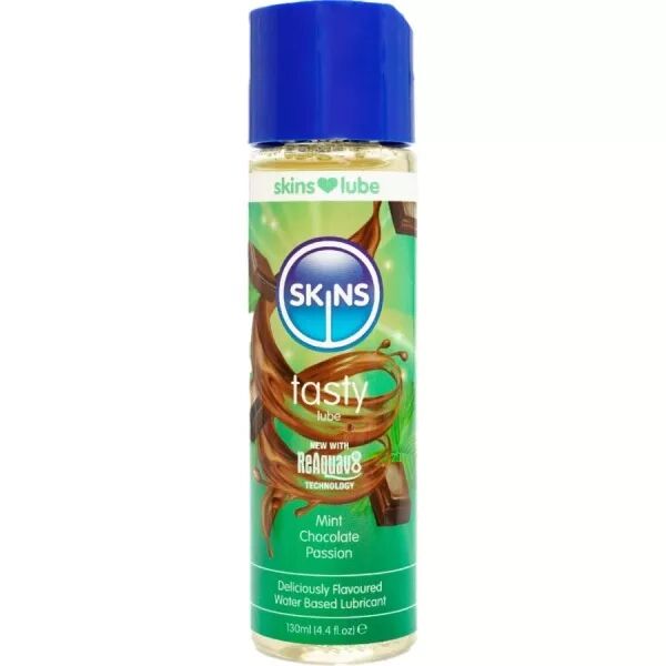 SKINS - LUBRIFIANT � BASE D'EAU D�LICIEUX MENTHE ET CHOCOLAT 130 ML