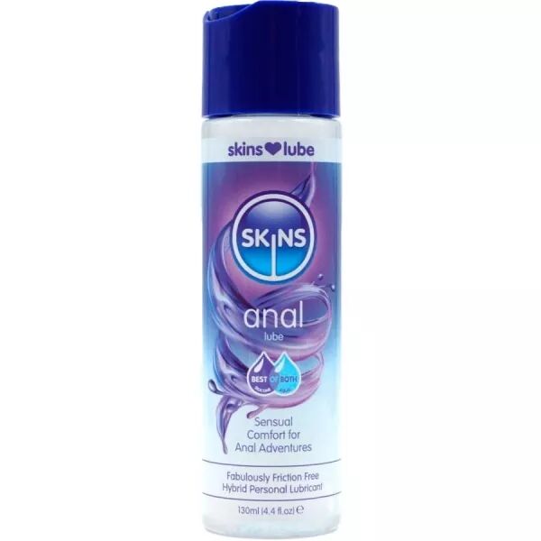 SKINS - Lubrifiant anal hybride � base d'eau et de silicone 130 ml
