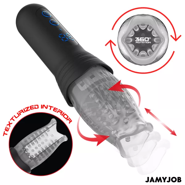JAMYJOB - SPINJOB 2.0 MASTURBATEUR AVEC MOUVEMENT DE POUSS�E ET DE ROTATION