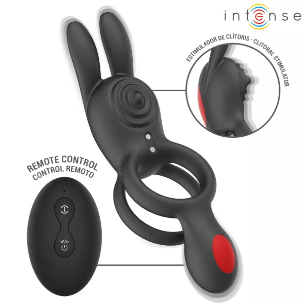 INTENSE - QUINN DOUBLE VIBRATION ANNEAU AVEC T�L�COMMANDE