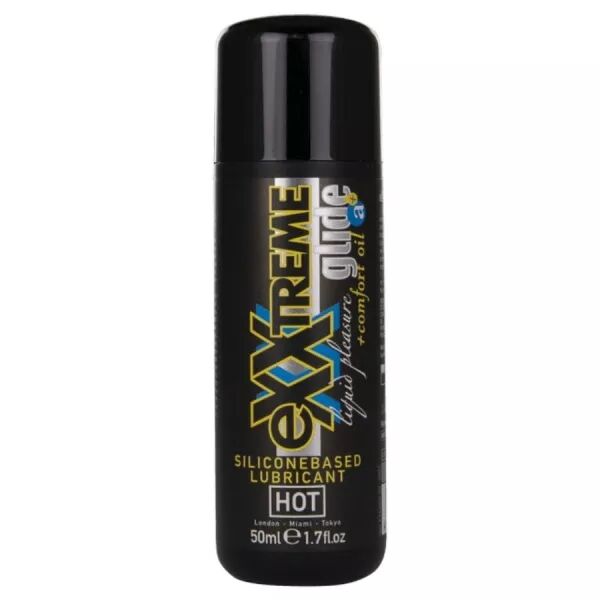 HOT - LUBRIFIANT � BASE DE SILICONE EXTR�ME GLIDE + HUILE DE CONFORT A+ 50 ML