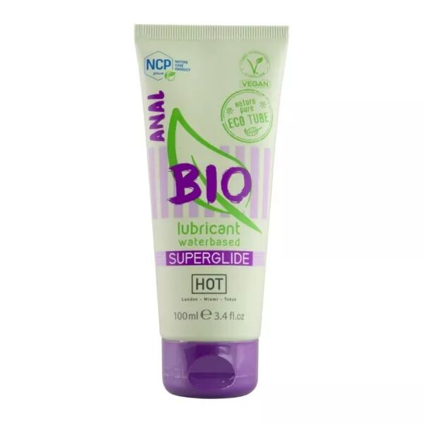 HOT - LUBRIFIANT BIO � BASE D'EAU SUPERGLIDE ANAL 100 ML
