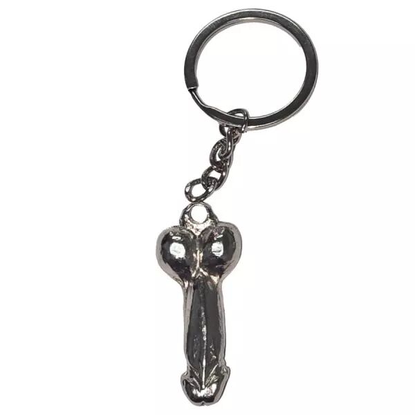 DIABLO PICANTE - PORTE-CL�S P�NIS EN M�TAL ARGENT