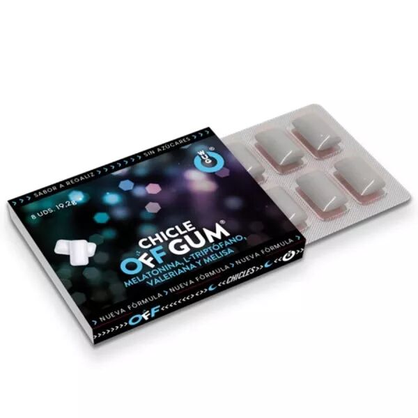 WUG GUM - OFF SANS VAL�RIANE, TRYPTOPHANE, MELURE DE CITRON ET M�LATONINE 1 X 8 UNIT�S