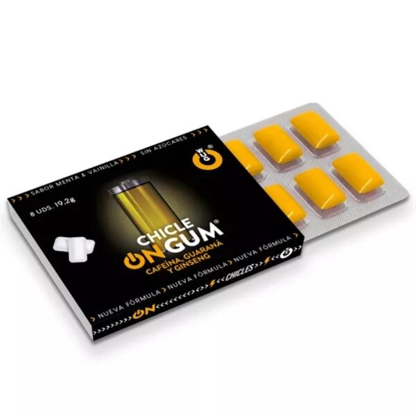 WUG GUM - ON � LA CAF�INE, AU GINSENG ET � LA GOMME DE GUARANA 1 X 8 UNIT�S