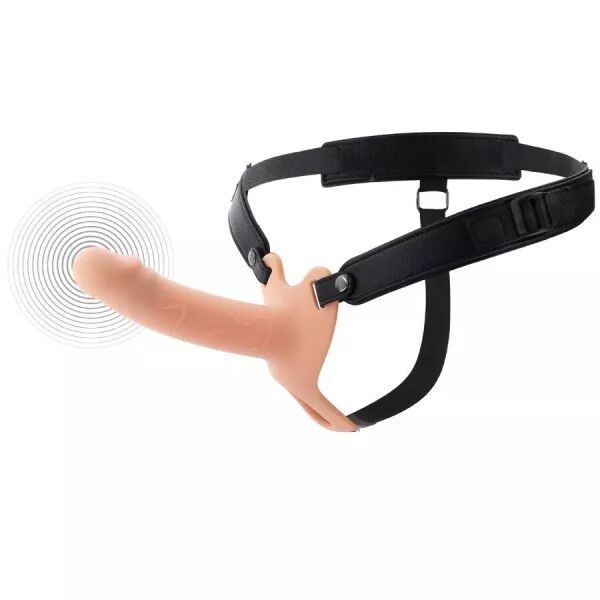HIDDEN DESIRE - INFERNO MANCHON P�NIS VIBRANT AVEC STRAP-ON 16 CM