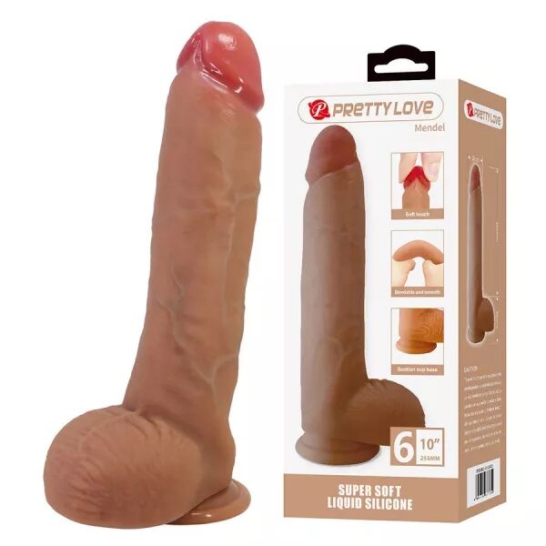 PRETTY LOVE - MENDEL GODEMICHET R�ALISTE AVEC VENTOUSE 25,5 CM -�- 5,6 CM