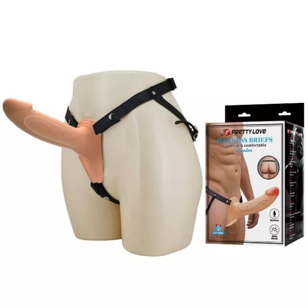 PRETTY LOVE - LANDON LIGHT-SKIN VIBRATING STRAP-ON
