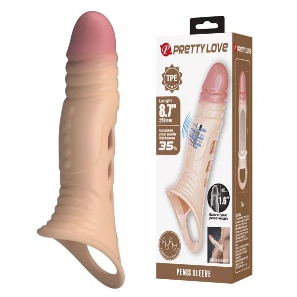 PRETTY LOVE - MANCHON P�NIS AVEC VIBRATION INT�GR�E