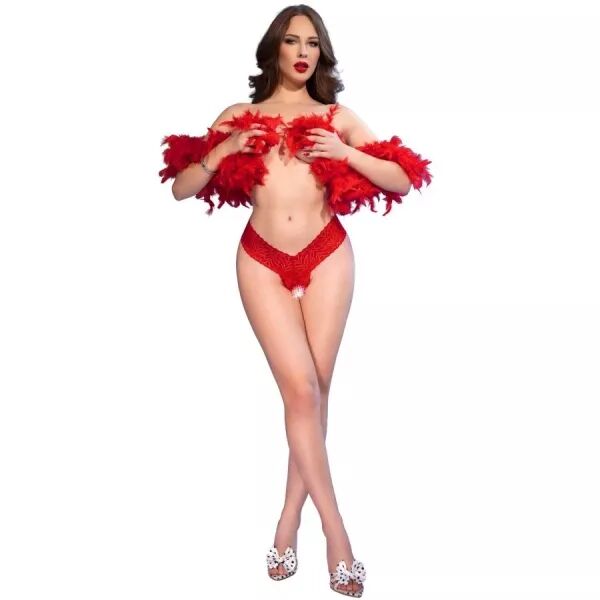 CHILIROSE - CR 4885 STRING ROUGE � ENTREJAMBE OUVERTE S