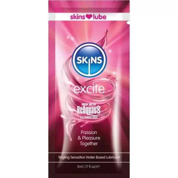 SKINS - EXCITE LUBRIFIANT � BASE D'EAU DOSE UNIQUE 5 ML