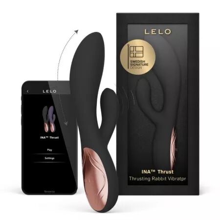 LELO - INA THRUST RABBIT VIBRATEUR &Agrave; POUSS&Eacute;E NOIR