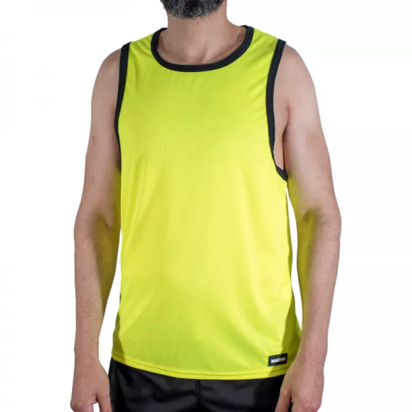 MACHO - CMV001 T-SHIRT DE SPORT JAUNE S/M