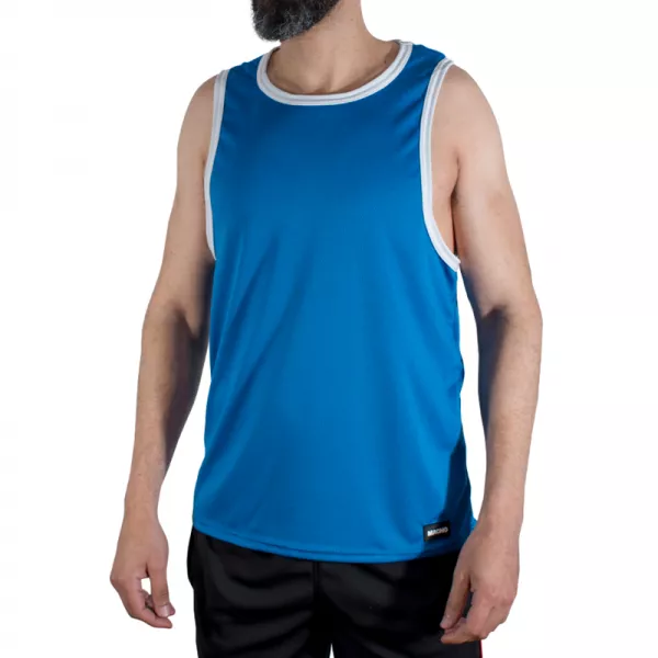 MACHO - CMV002 T-SHIRT DE SPORT BLEU S/M