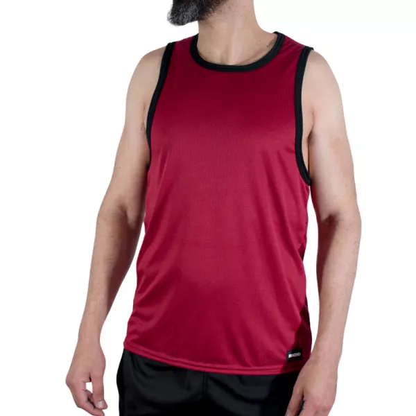 MACHO - CMV003 T-SHIRT DE SPORT MARRON L/XL