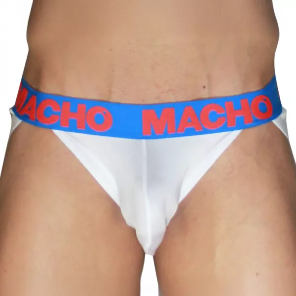MACHO - MX29AZ JOCK BLANC + BLEU FONC� L