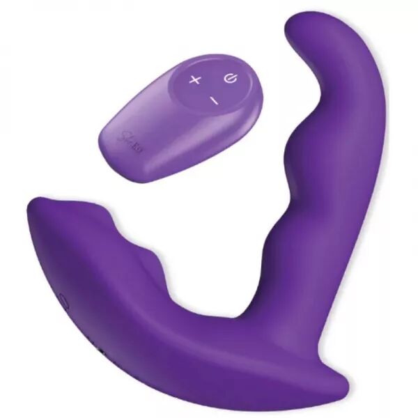 SHE.E.O - STIMULATEUR ANAL VIBRANT ROTATIF AVEC T�L�COMMANDE VIOLET