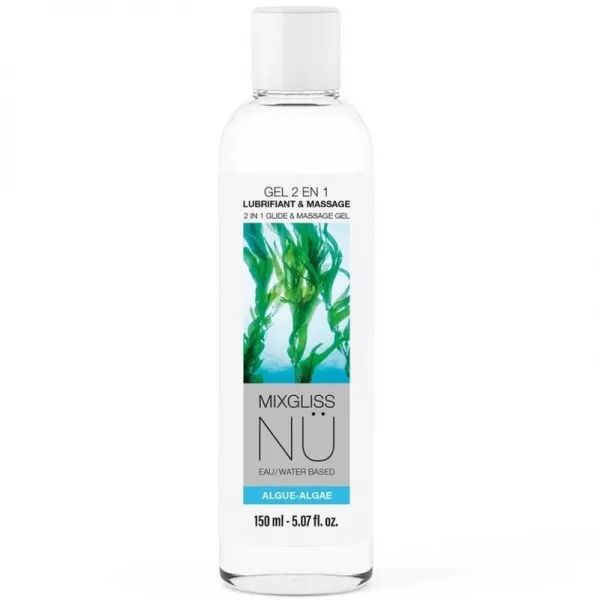 MIXGLISS - GEL LUBRIFIANT ET DE MASSAGE 2 EN 1 � BASE D'EAU, ALGUES NURU, 150 ML