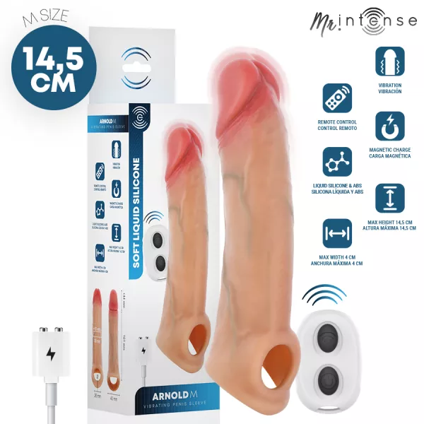 MR INTENSE - ARNOLD M MANCHON P�NIS VIBRANT ULTRA-R�ALISTE 14,5 CM -�- 4 CM
