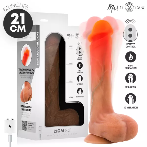 MR INTENSE - BRADLEY VIBRATEUR AVEC EFFET CHAUFFANT ET T�L�COMMANDE 21 CM -�- 4,2 CM