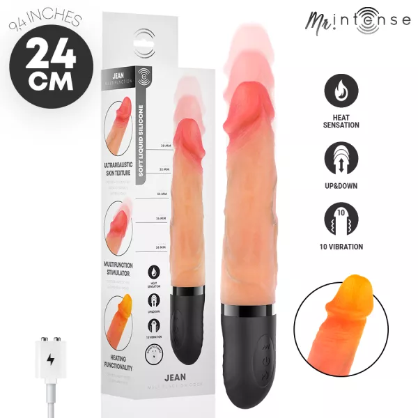 MR INTENSE - JEAN VIBRATEUR HAUT ET BAS AVEC EFFET CHAUFFANT 24 CM -�- 3,8 CM