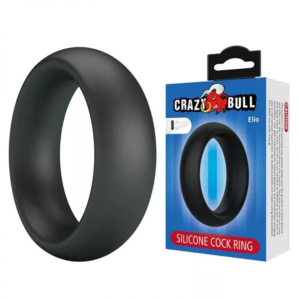 CRAZY BULL - ELIO ANNEAU P�NAL EN SILICONE NOIR