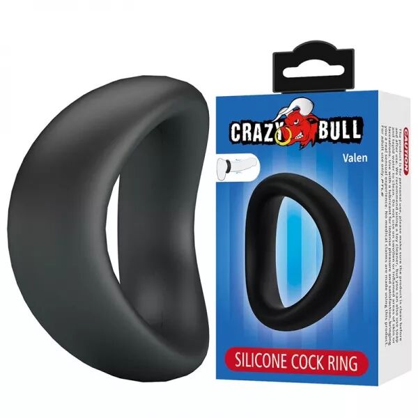 CRAZY BULL - VALEN ANNEAU P�NAL ERGONOMIQUE EN SILICONE NOIR