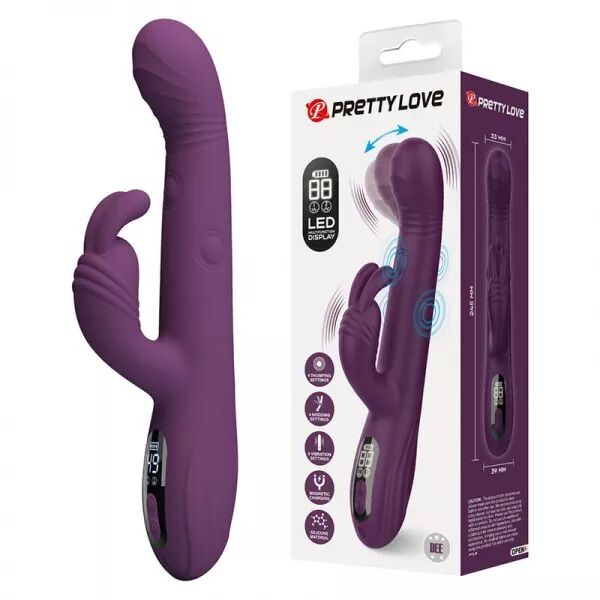 PRETTY LOVE - DEE VIBRATEUR LAPIN MULTIFONCTION OSCILLANT ET � PERCUSSION VIOLET