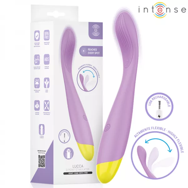 INTENSE - LUCCA STIMULATEUR DE POINT G FLEXIBLE RECHARGEABLE PAR USB