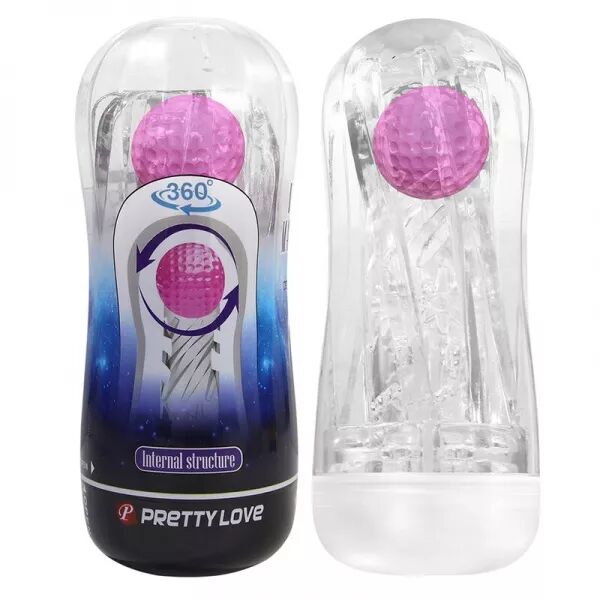 PRETTY LOVE  - COUPE DE MASTURBATION TEXTUR�E � 360� TRANSPARENTE