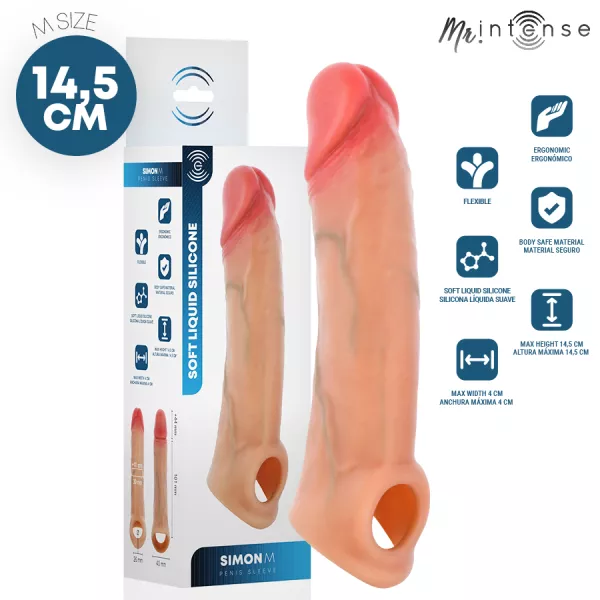 MR INTENSE - SIMON M MANCHON P�NIS EN SILICONE 14,5 CM -�- 4 CM