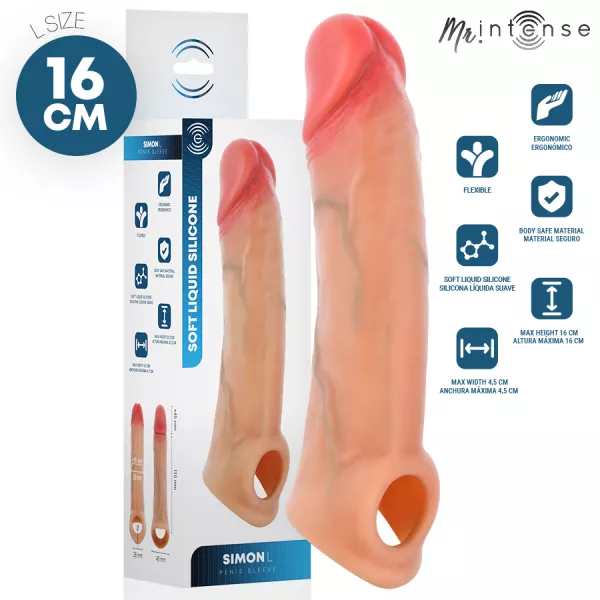 MR INTENSE - SIMON L PROTECTION P�NALE EN SILICONE 16 CM -�- 4,5 CM