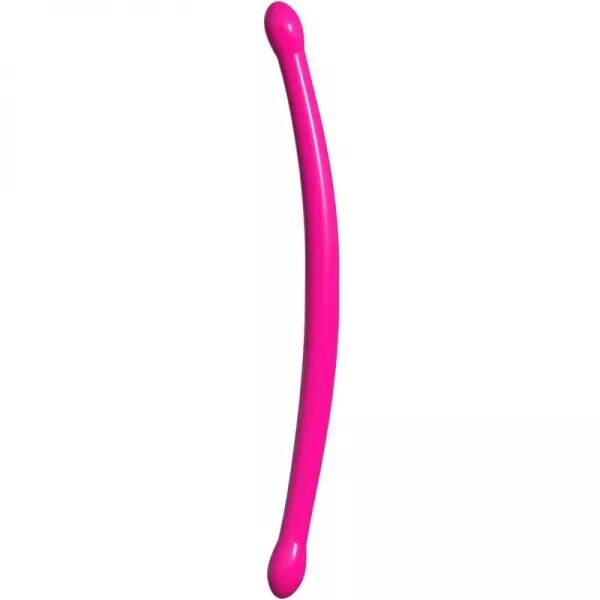 CLASSIX - GODE DOUBLE SOUPLE 43,7 CM ROSE