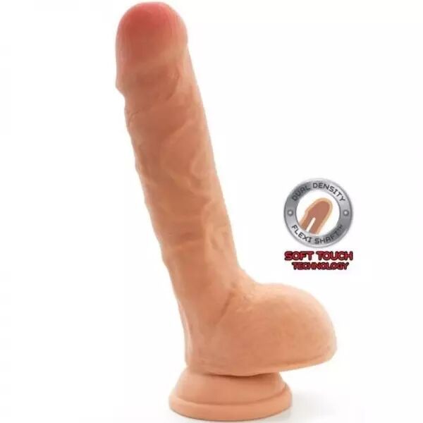 GET REAL - GODE DOUBLE DENSIT� 18 CM BALLES PEAU