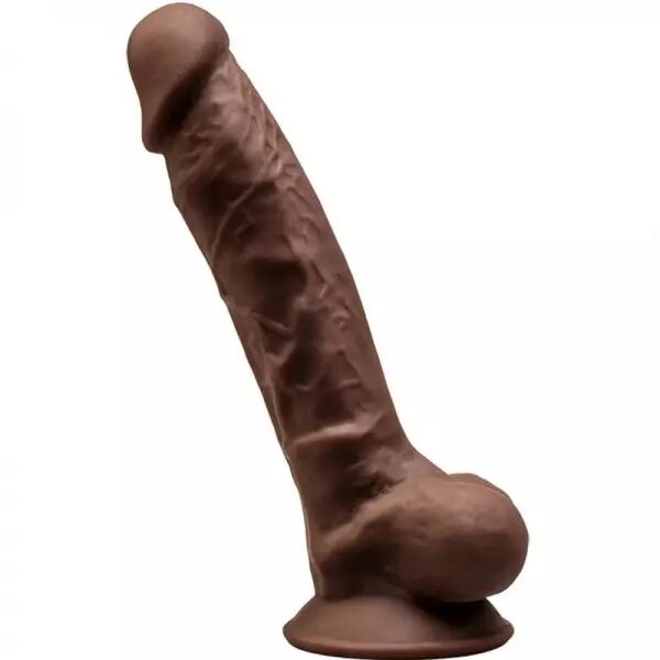 SILEXD - MOD�LE 1 P�NIS R�ALISTE PREMIUM SILEXPAN SILICONE MARRON 17.5 CM