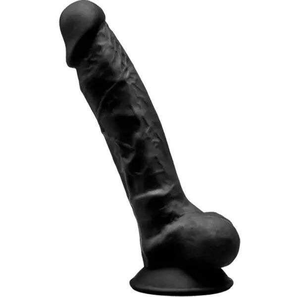 SILEXD - MOD�LE 1 P�NIS R�ALISTE PREMIUM SILEXPAN SILICONE NOIR 17.5 CM