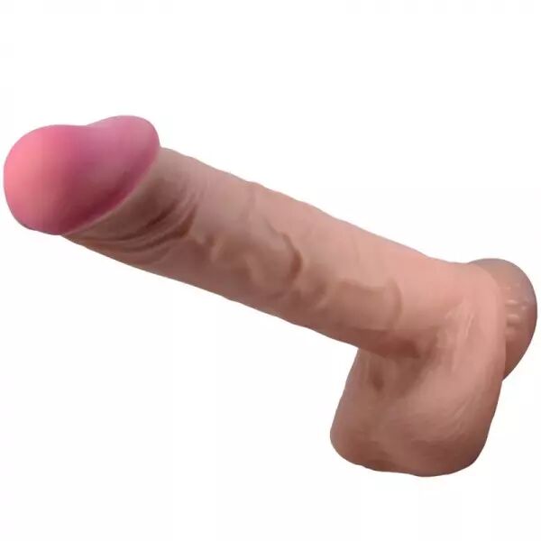 PRETTY LOVE - S�RIE SLIDING SKIN GODE R�ALISTE AVEC VENTOUSE SLIDING SKIN MARRON 26 CM